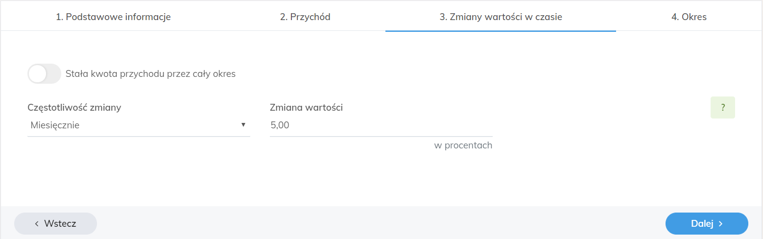 kreatory przychodów cyklicznych krok 3