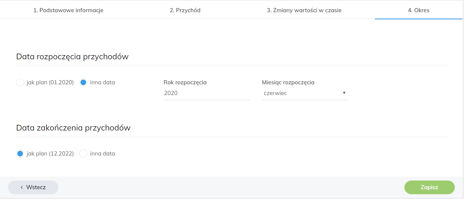 kreatory przychodów cyklicznych krok 4