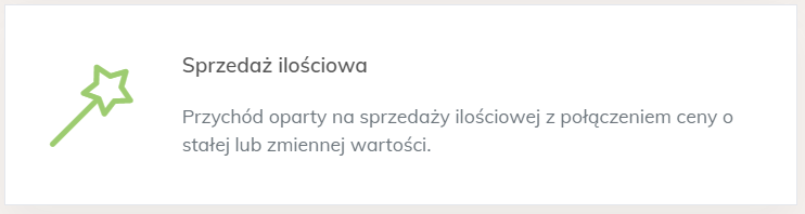 kreatory przychody ilościowe