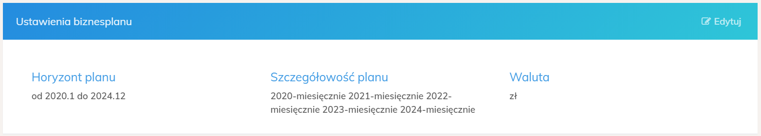 ustawienia horyzontu planu 2