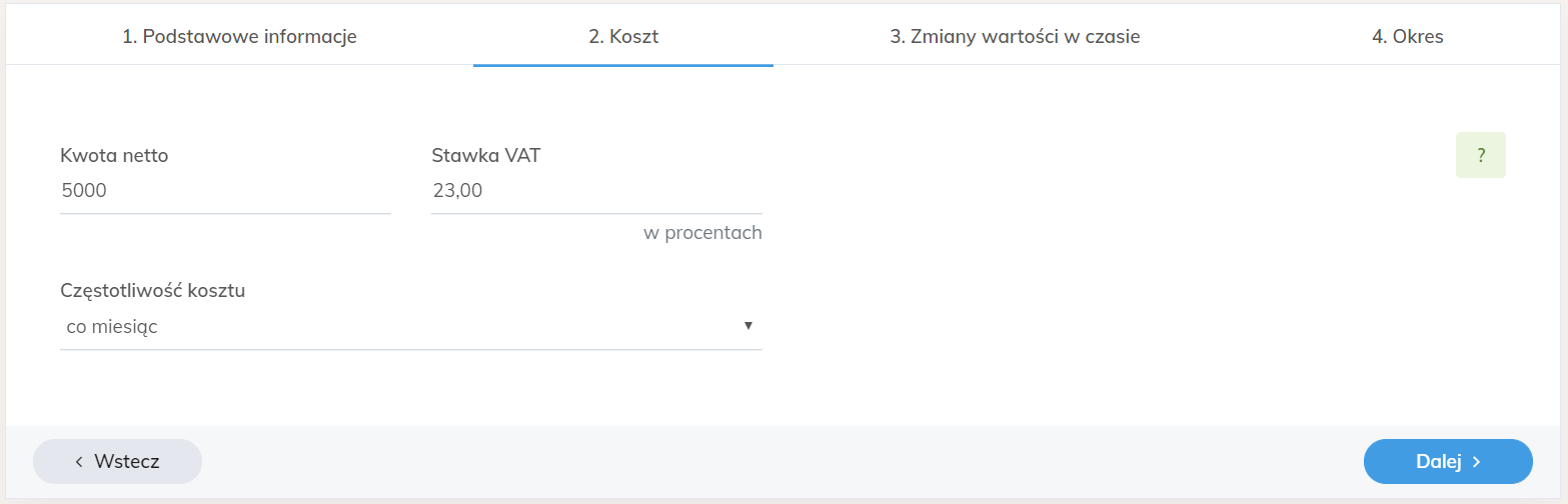 koszt cykliczny krok 2