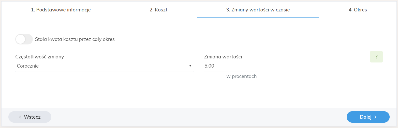 koszt cykliczny krok 3