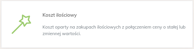 koszt ilościowy