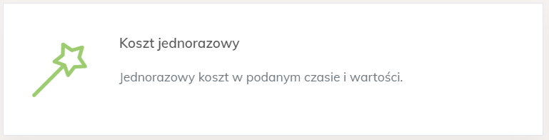koszt jednorazowy