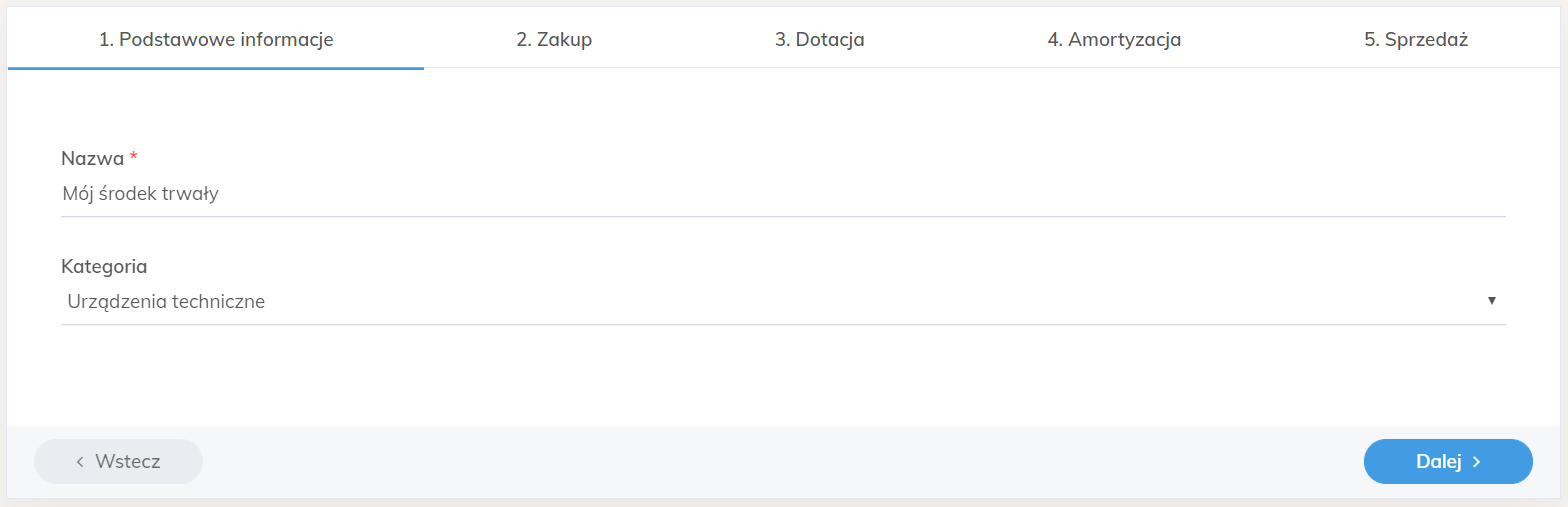 majątek krok 1