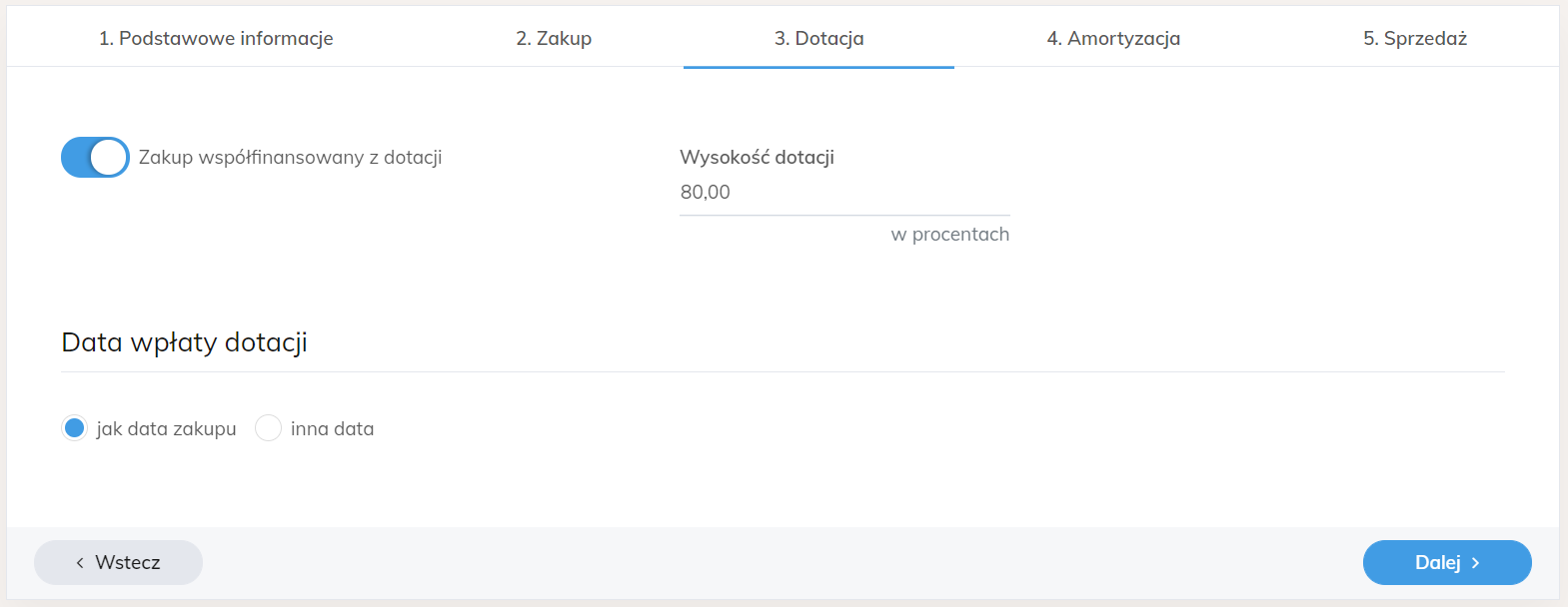 majątek krok 3