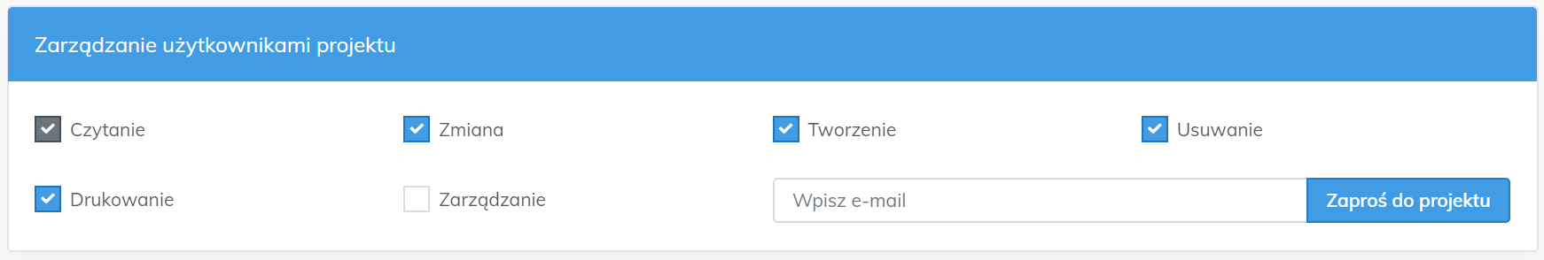 Zaproszenie użytkownika